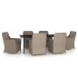 vidaXL 7-tlg. Garten-Essgruppe mit Kissen Braun vidaXL 7-tlg. Garten-Essgruppe mit Kissen Braun