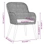 vidaXL 5-tlg. Garten-Essgruppe mit Kissen Braun vidaXL 5-tlg. Garten-Essgruppe mit Kissen Braun