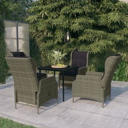 vidaXL 5-tlg. Garten-Essgruppe Braun