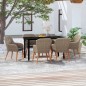 vidaXL 7-tlg. Garten-Essgruppe mit Kissen Braun vidaXL 7-tlg. Garten-Essgruppe mit Kissen Braun