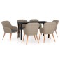 vidaXL 7-tlg. Garten-Essgruppe mit Kissen Braun vidaXL 7-tlg. Garten-Essgruppe mit Kissen Braun