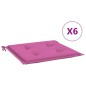 vidaXL Gartenstuhl-Kissen 6 Stk. Rosa 40x40x3 cm Stoff vidaXL Gartenstuhl-Kissen 6 Stk. Rosa 40x40x3 cm Stoff