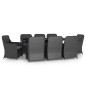 vidaXL 9-tlg. Garten-Essgruppe mit Kissen Schwarz vidaXL 9-tlg. Garten-Essgruppe mit Kissen Schwarz