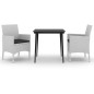 vidaXL 3-tlg. Garten-Essgruppe mit Kissen Poly Rattan und Glas vidaXL 3-tlg. Garten-Essgruppe mit Kissen Poly Rattan und Glas