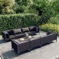 vidaXL 9-tlg. Garten-Lounge-Set mit Kissen Poly Rattan Dunkelgrau vidaXL 9-tlg. Garten-Lounge-Set mit Kissen Poly Rattan Dunkelgrau