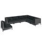 vidaXL 7-tlg. Garten-Lounge-Set mit Auflagen Poly Rattan Dunkelgrau vidaXL 7-tlg. Garten-Lounge-Set mit Auflagen Poly Rattan Dunkelgrau