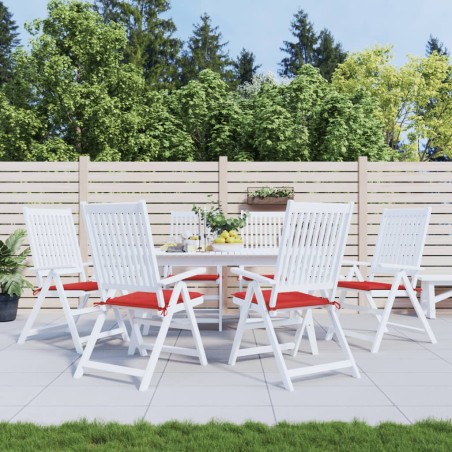 vidaXL Gartenstuhl-Kissen 6 Stk. Rot 40x40x3 cm Oxford-Gewebe