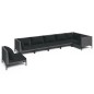 vidaXL 7-tlg. Garten-Lounge-Set mit Auflagen Poly Rattan Dunkelgrau vidaXL 7-tlg. Garten-Lounge-Set mit Auflagen Poly Rattan Dunkelgrau