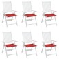 vidaXL Gartenstuhl-Kissen 6 Stk. Rot 40x40x3 cm Oxford-Gewebe vidaXL Gartenstuhl-Kissen 6 Stk. Rot 40x40x3 cm Oxford-Gewebe