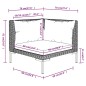 vidaXL 7-tlg. Garten-Lounge-Set mit Auflagen Poly Rattan Dunkelgrau vidaXL 7-tlg. Garten-Lounge-Set mit Auflagen Poly Rattan Dunkelgrau