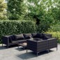 vidaXL 8-tlg. Garten-Lounge-Set mit Kissen Poly Rattan Dunkelgrau vidaXL 8-tlg. Garten-Lounge-Set mit Kissen Poly Rattan Dunkelgrau