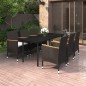 vidaXL 7-tlg. Garten-Essgruppe mit Kissen Poly Rattan und Glas vidaXL 7-tlg. Garten-Essgruppe mit Kissen Poly Rattan und Glas