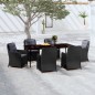 vidaXL 7-tlg. Garten-Essgruppe Schwarz vidaXL 7-tlg. Garten-Essgruppe Schwarz