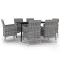 vidaXL 7-tlg. Garten-Essgruppe mit Auflagen Poly Rattan und Glas vidaXL 7-tlg. Garten-Essgruppe mit Auflagen Poly Rattan und Glas