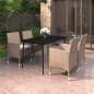 vidaXL 5-tlg. Garten-Essgruppe mit Kissen Poly Rattan und Glas vidaXL 5-tlg. Garten-Essgruppe mit Kissen Poly Rattan und Glas