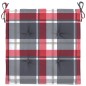 Gartenstuhl-Kissen 6Stk. Rot Karomuster 40x40x3cm Oxford-Gewebe Gartenstuhl-Kissen 6Stk. Rot Karomuster 40x40x3cm Oxford-Gewebe