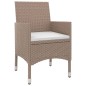 vidaXL 7-tlg. Garten-Essgruppe mit Kissen Poly Rattan und Glas vidaXL 7-tlg. Garten-Essgruppe mit Kissen Poly Rattan und Glas