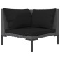 vidaXL 8-tlg. Garten-Lounge-Set mit Kissen Poly Rattan Dunkelgrau vidaXL 8-tlg. Garten-Lounge-Set mit Kissen Poly Rattan Dunkelgrau