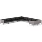 vidaXL 10-tlg. Garten-Lounge-Set mit Auflagen Poly Rattan Dunkelgrau vidaXL 10-tlg. Garten-Lounge-Set mit Auflagen Poly Rattan Dunkelgrau
