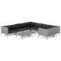 vidaXL 9-tlg. Garten-Lounge-Set mit Auflagen Poly Rattan Dunkelgrau vidaXL 9-tlg. Garten-Lounge-Set mit Auflagen Poly Rattan Dunkelgrau