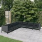 vidaXL 7-tlg. Garten-Lounge-Set mit Auflagen Poly Rattan Dunkelgrau vidaXL 7-tlg. Garten-Lounge-Set mit Auflagen Poly Rattan Dunkelgrau