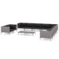 vidaXL 12-tlg. Garten-Lounge-Set mit Auflagen Poly Rattan Dunkelgrau vidaXL 12-tlg. Garten-Lounge-Set mit Auflagen Poly Rattan Dunkelgrau