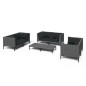 vidaXL 7-tlg. Garten-Lounge-Set mit Kissen Poly Rattan Dunkelgrau vidaXL 7-tlg. Garten-Lounge-Set mit Kissen Poly Rattan Dunkelgrau