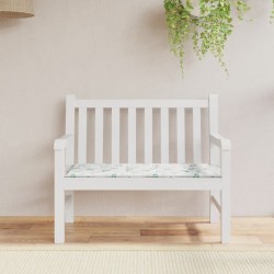 Gartenbank-Auflage Blattmuster 100x50x3 cm Oxford-Gewebe