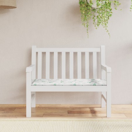 Gartenbank-Auflage Blattmuster 100x50x3 cm Oxford-Gewebe