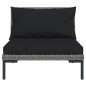 vidaXL 10-tlg. Garten-Lounge-Set mit Kissen Poly Rattan Dunkelgrau vidaXL 10-tlg. Garten-Lounge-Set mit Kissen Poly Rattan Dunkelgrau