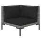 vidaXL 10-tlg. Garten-Lounge-Set mit Kissen Poly Rattan Dunkelgrau vidaXL 10-tlg. Garten-Lounge-Set mit Kissen Poly Rattan Dunkelgrau