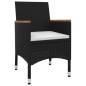vidaXL 3-tlg. Garten-Essgruppe mit Auflagen Poly Rattan und Glas vidaXL 3-tlg. Garten-Essgruppe mit Auflagen Poly Rattan und Glas