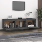 vidaXL TV-Schränke 3 Stk. Grau Massivholz Kiefer vidaXL TV-Schränke 3 Stk. Grau Massivholz Kiefer