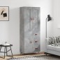 Highboard Betongrau 69,5x34x180 cm Holzwerkstoff Highboard Betongrau 69,5x34x180 cm Holzwerkstoff
