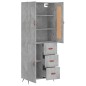 Highboard Betongrau 69,5x34x180 cm Holzwerkstoff Highboard Betongrau 69,5x34x180 cm Holzwerkstoff
