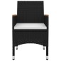 vidaXL 9-tlg. Garten-Essgruppe mit Kissen Poly Rattan und Glas vidaXL 9-tlg. Garten-Essgruppe mit Kissen Poly Rattan und Glas