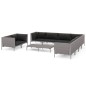 vidaXL 10-tlg. Garten-Lounge-Set mit Kissen Poly Rattan Dunkelgrau vidaXL 10-tlg. Garten-Lounge-Set mit Kissen Poly Rattan Dunkelgrau