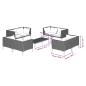 vidaXL 9-tlg. Garten-Lounge-Set mit Kissen Poly Rattan Dunkelgrau vidaXL 9-tlg. Garten-Lounge-Set mit Kissen Poly Rattan Dunkelgrau