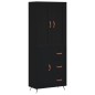 Highboard Schwarz 69,5x34x180 cm Holzwerkstoff Highboard Schwarz 69,5x34x180 cm Holzwerkstoff