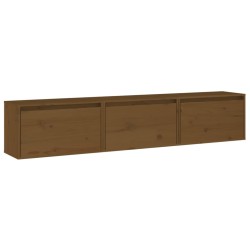 vidaXL TV-Schränke 3 Stk. Honigbraun Massivholz Kiefer