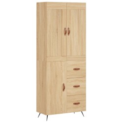 vidaXL Highboard Sonoma-Eiche 69,5x34x180 cm Holzwerkstoff