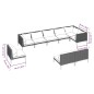 vidaXL 9-tlg. Garten-Lounge-Set mit Kissen Poly Rattan Dunkelgrau vidaXL 9-tlg. Garten-Lounge-Set mit Kissen Poly Rattan Dunkelgrau