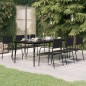 vidaXL Garten-Esstisch Schwarz 200x100x74 cm Stahl und Glas vidaXL Garten-Esstisch Schwarz 200x100x74 cm Stahl und Glas