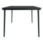 vidaXL Garten-Esstisch Schwarz 200x100x74 cm Stahl und Glas vidaXL Garten-Esstisch Schwarz 200x100x74 cm Stahl und Glas