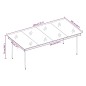 vidaXL Garten-Esstisch Schwarz 200x100x74 cm Stahl und Glas vidaXL Garten-Esstisch Schwarz 200x100x74 cm Stahl und Glas