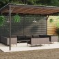 vidaXL 12-tlg. Garten-Lounge-Set mit Kissen Poly Rattan Dunkelgrau vidaXL 12-tlg. Garten-Lounge-Set mit Kissen Poly Rattan Dunkelgrau