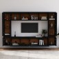 vidaXL TV-Schränke 8 Stk. Schwarz Massivholz Kiefer vidaXL TV-Schränke 8 Stk. Schwarz Massivholz Kiefer