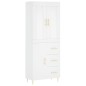 Highboard Weiß 69,5x34x180 cm Holzwerkstoff Highboard Weiß 69,5x34x180 cm Holzwerkstoff