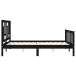 Massivholzbett mit Kopfteil Schwarz 160x200 cm Massivholzbett mit Kopfteil Schwarz 160x200 cm