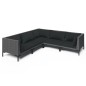 vidaXL 5-tlg. Garten-Lounge-Set mit Auflagen Poly Rattan Dunkelgrau vidaXL 5-tlg. Garten-Lounge-Set mit Auflagen Poly Rattan Dunkelgrau